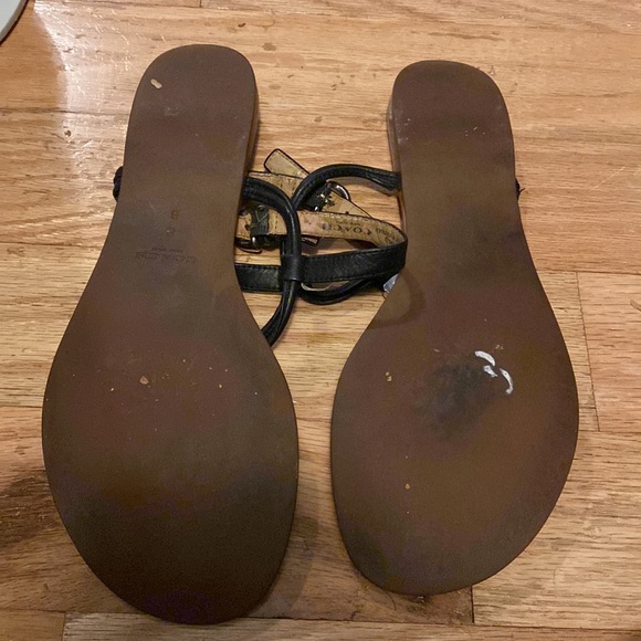 SOLD - Coach Strappy Black Sandal w/ Silver Decoration - Picture 10 of 10